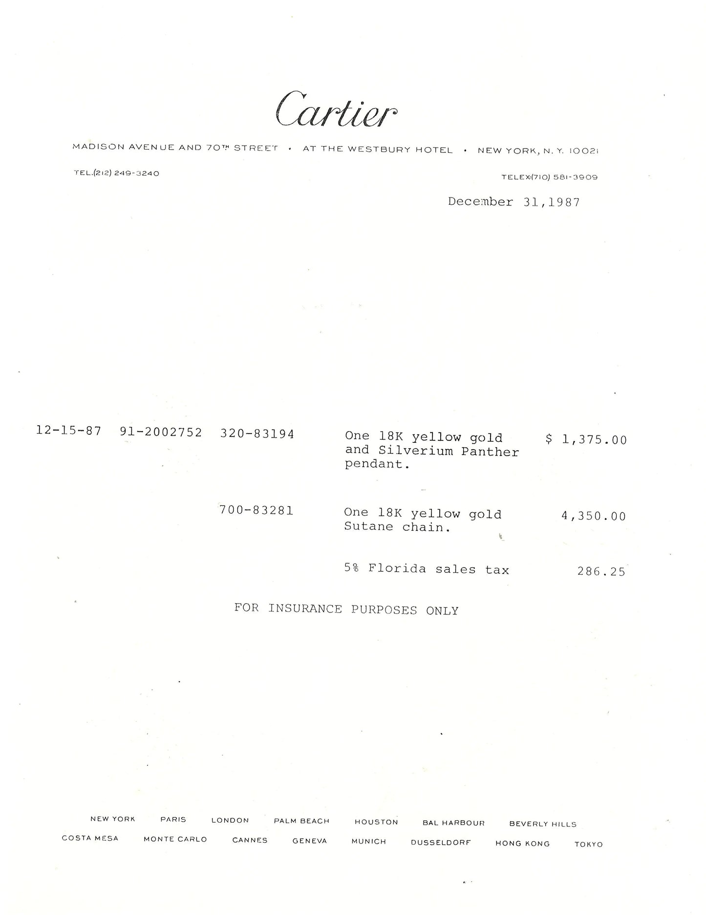 Cartier, 18K Gold Silverium Panthere Pendant Necklace Cartier