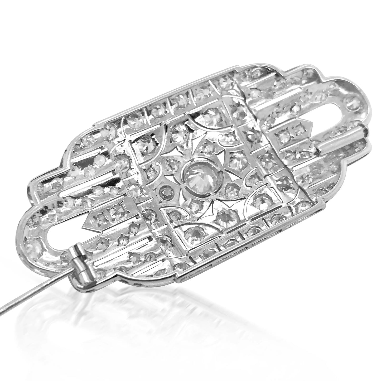 Art Deco Diamond Brooch Lueur Jewelry