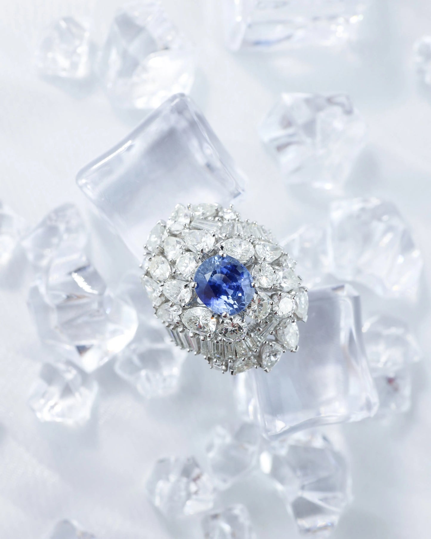 Sapphire Diamond Ring, GIA Lueur Jewelry