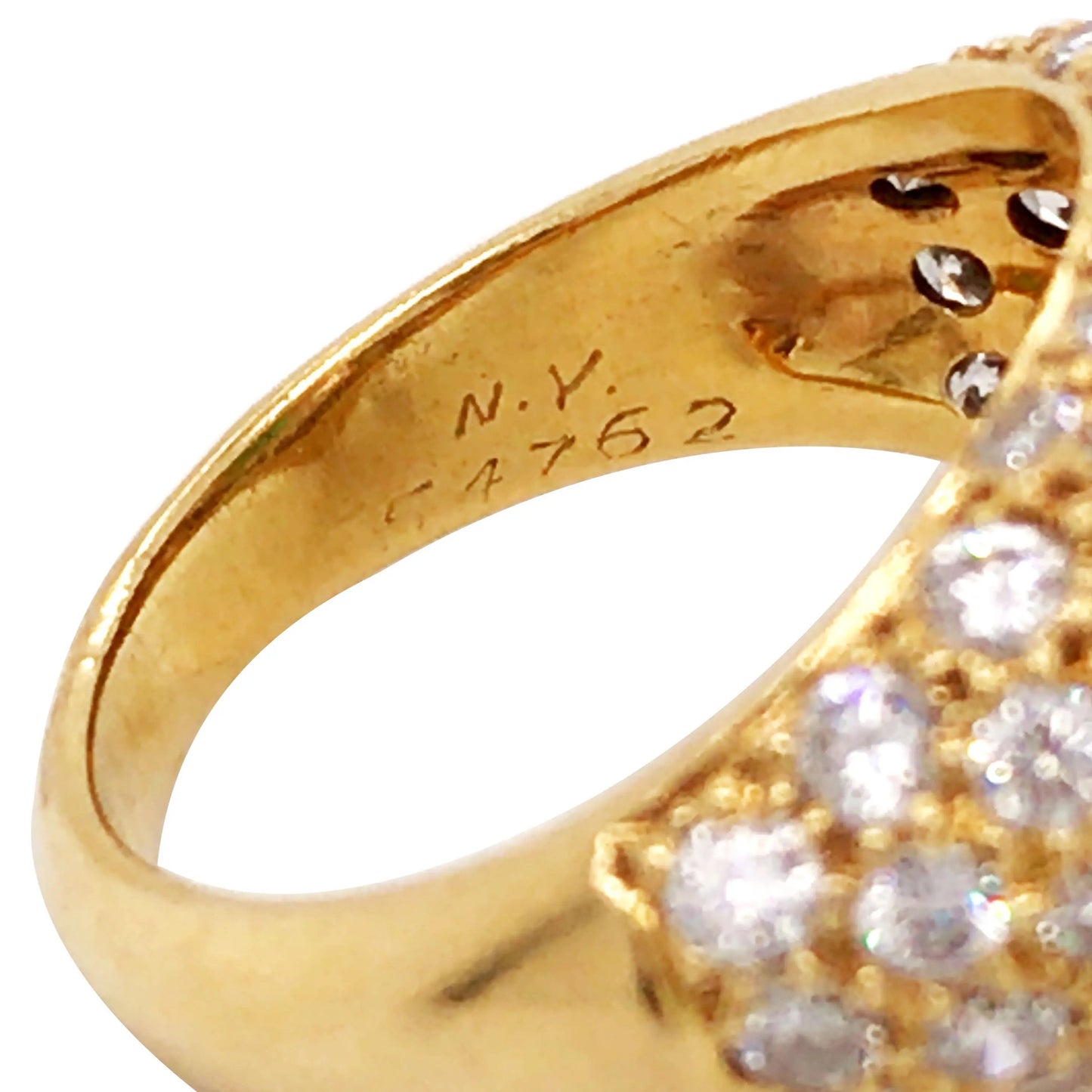 Van Cleef & Arpels, Emerald Diamond Gold Ring VCA