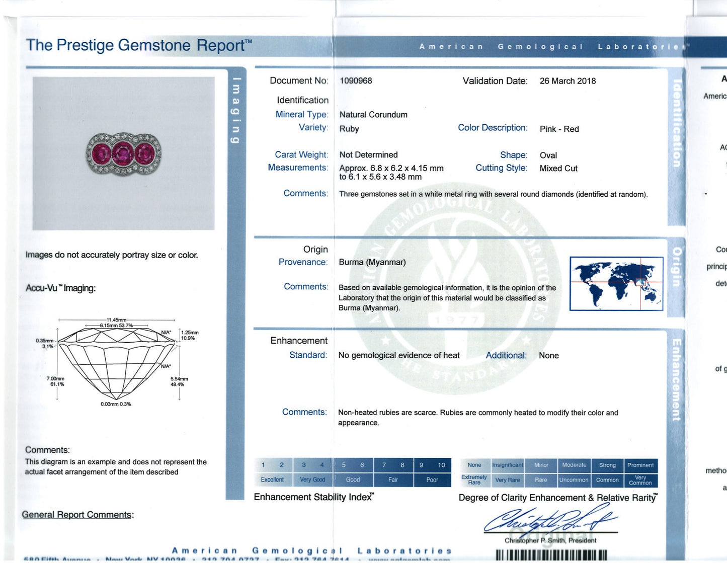 Burma no-heat Ruby Diamond Ring, AGL