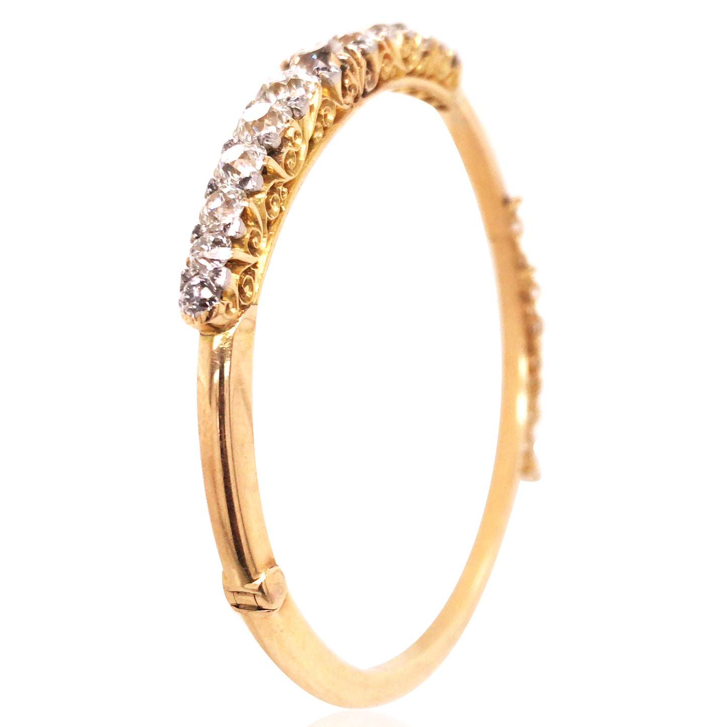 Victorian Gold Diamond Bangle