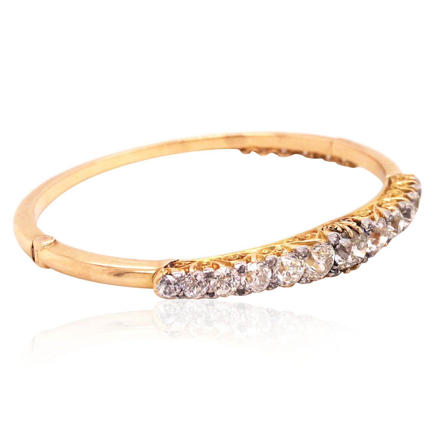 Victorian Gold Diamond Bangle