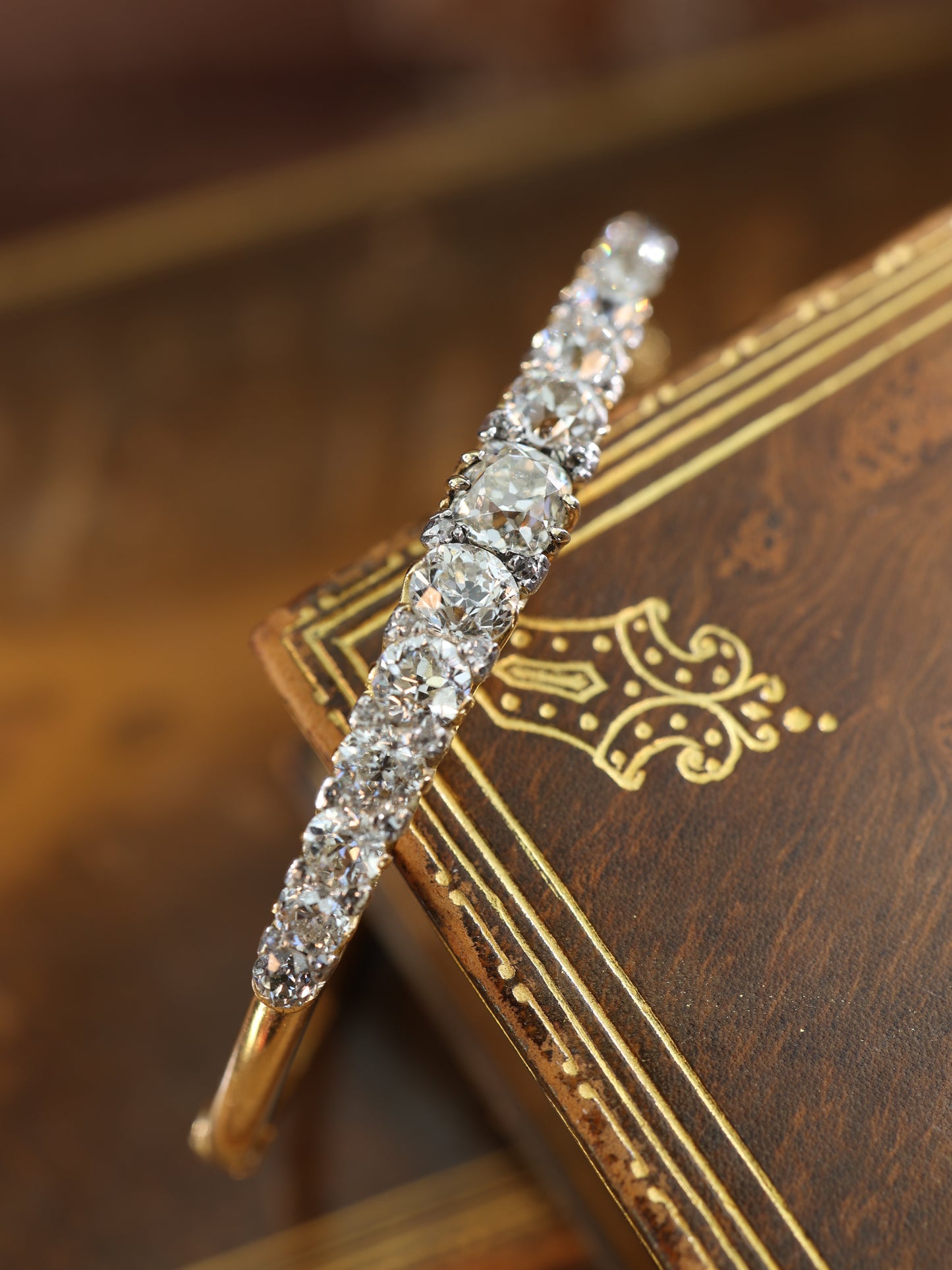 Victorian Gold Diamond Bangle