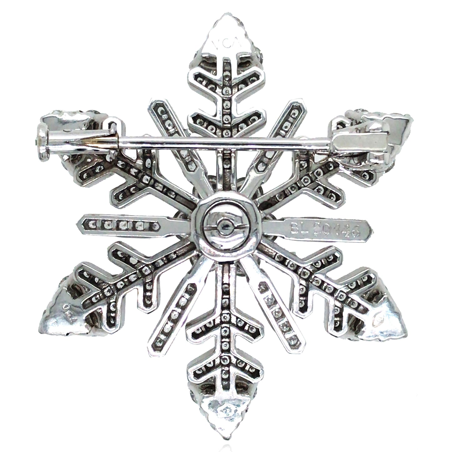 Van Cleef & Arpels, 18K Gold Diamond Snowflake Brooch