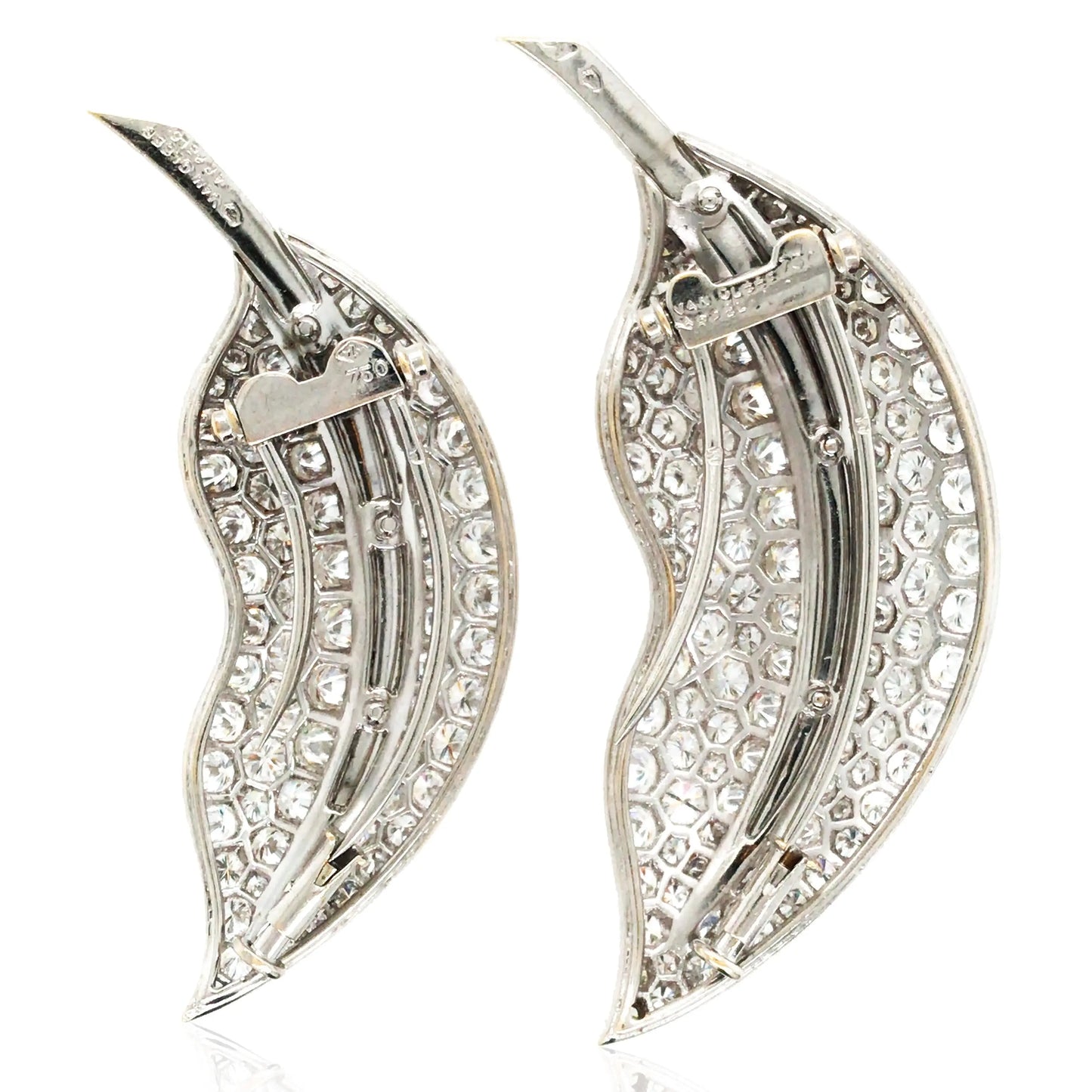 Van Cleef & Arpels, 18K Gold Diamond Leaf Brooch