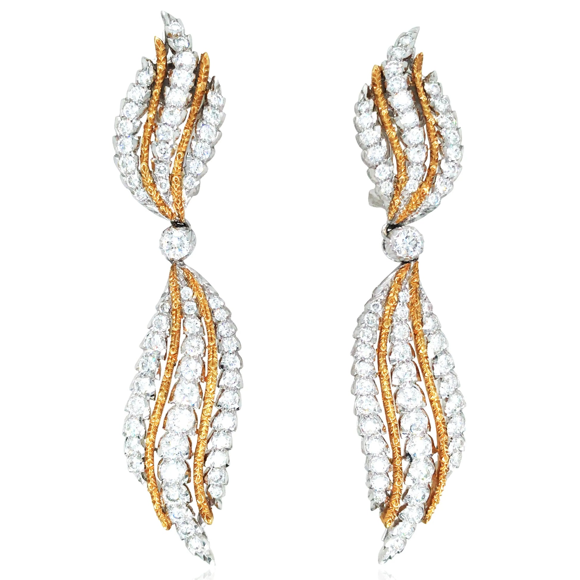 Buccellati, 18K Gold Diamond Earrings Buccellati