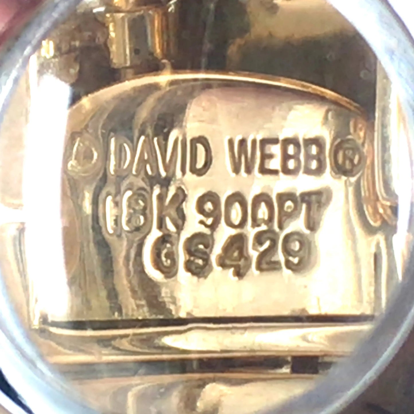 David Webb, 18K Gold Enamel Diamond Bangle David Webb