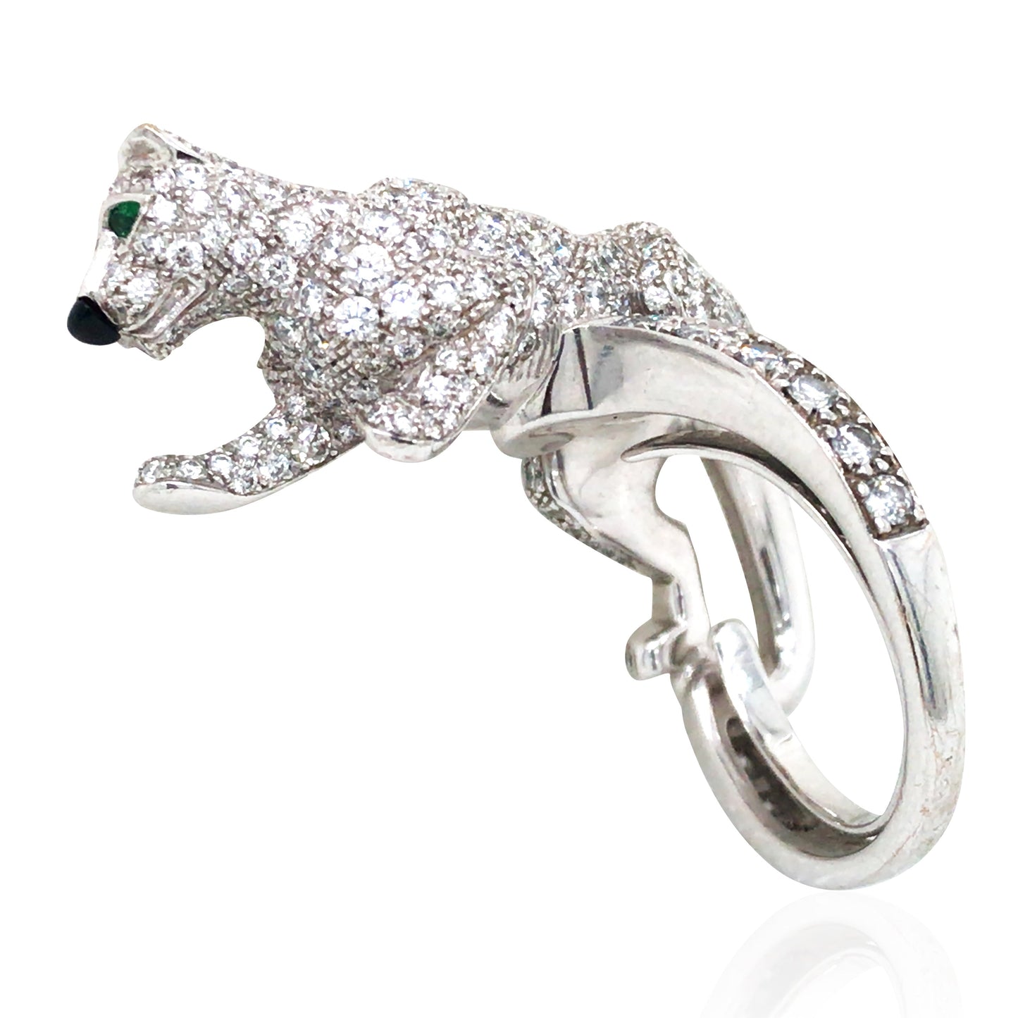 Cartier, 18K Gold Diamond Panther Ring, Certificate Cartier