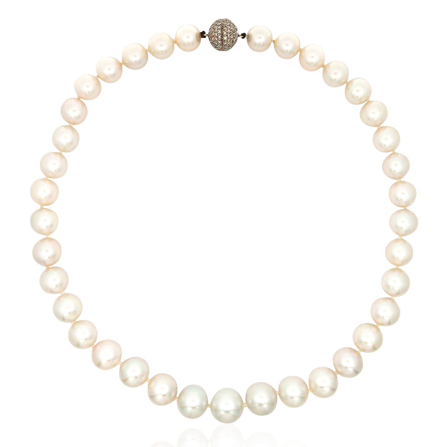Pearl Diamond Necklace Lueur Jewelry