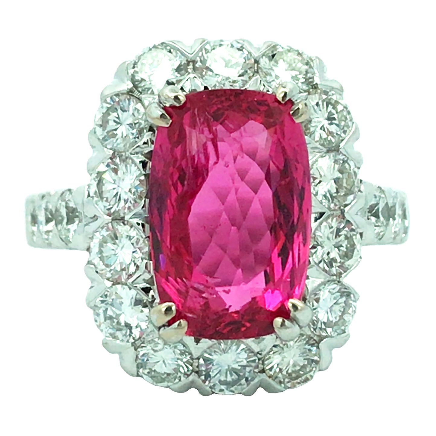 18K Gold Spinel Diamond Ring, GIA