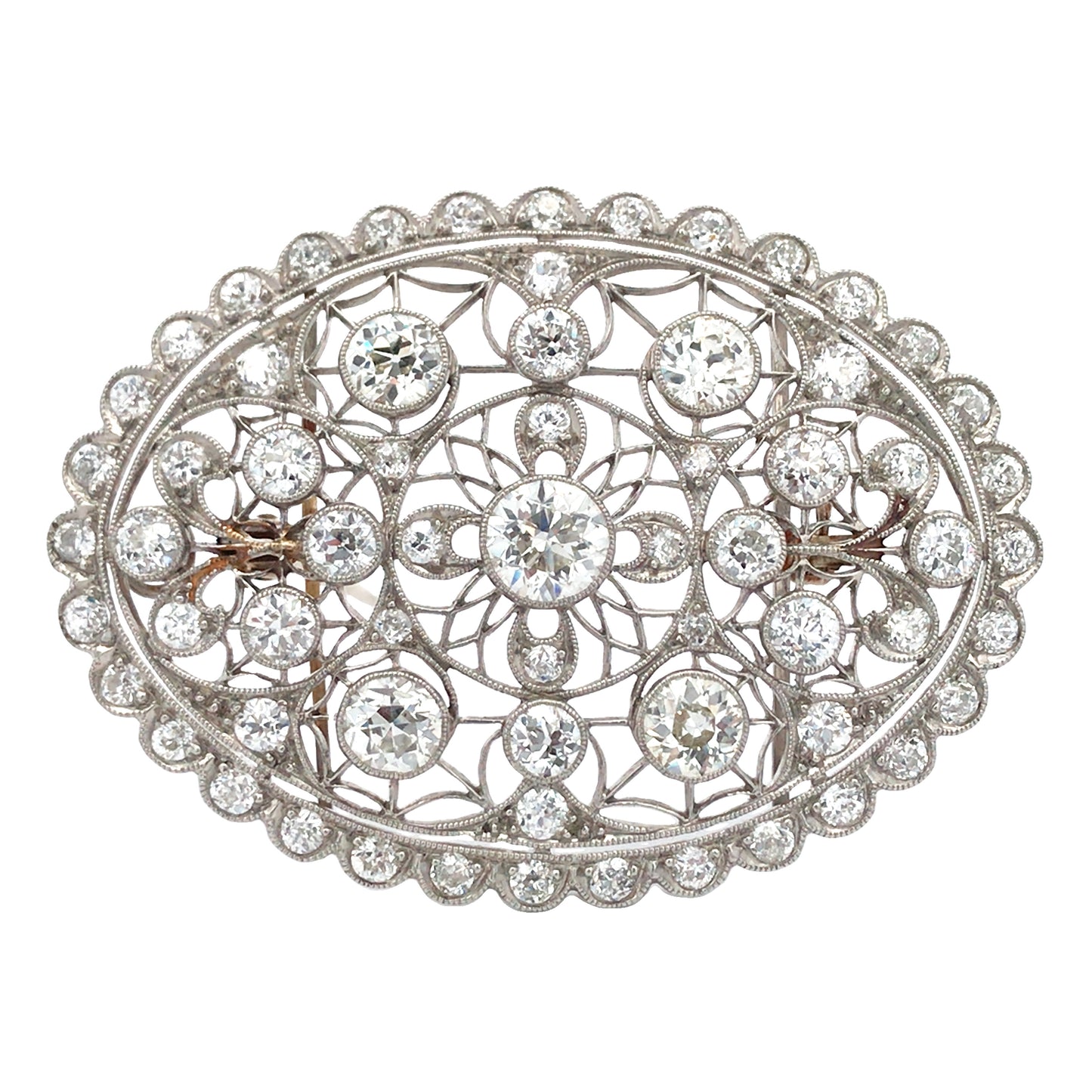 Edwardian Platinum Diamond Brooch