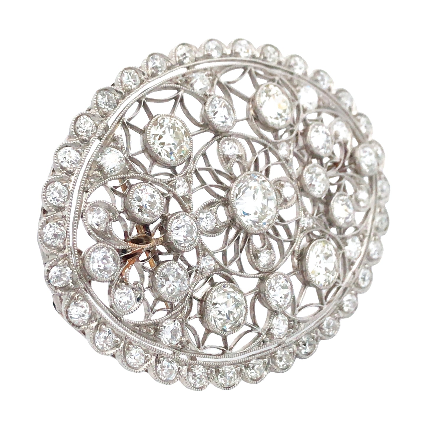 Edwardian Platinum Diamond Brooch
