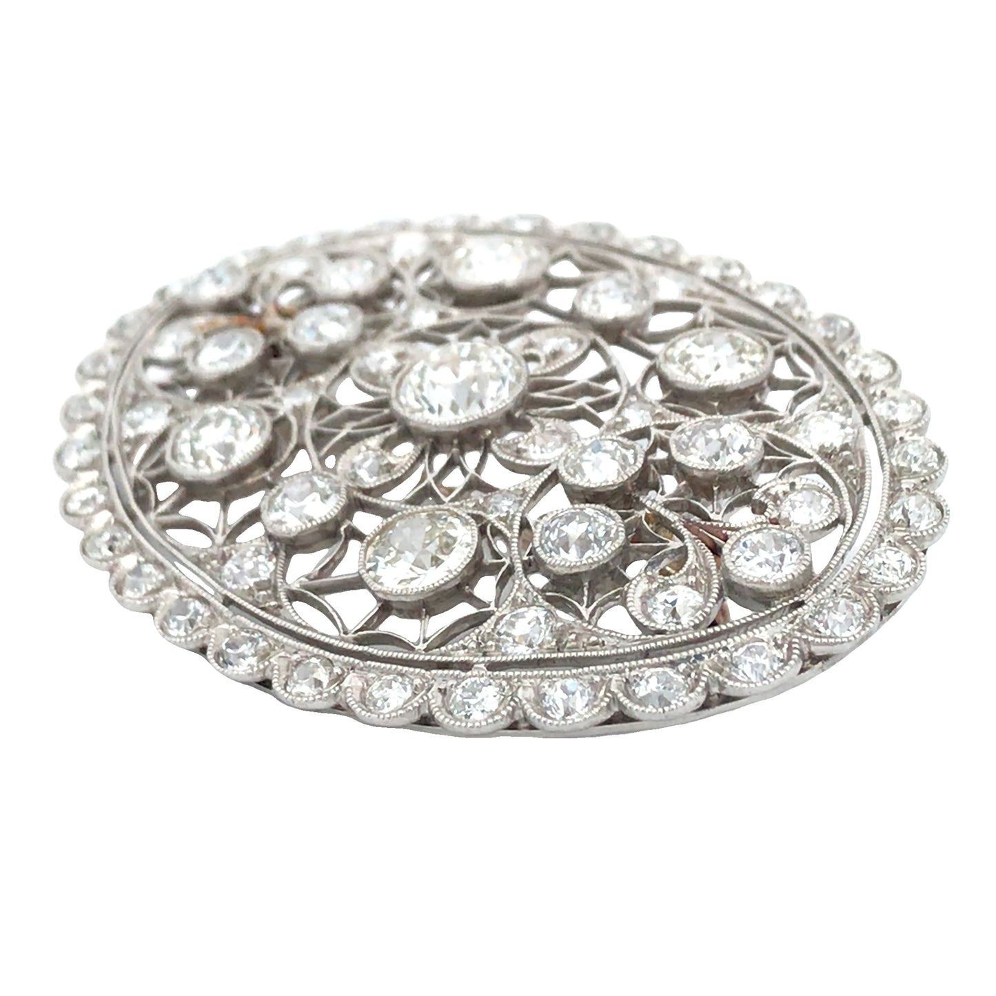 Edwardian Platinum Diamond Brooch