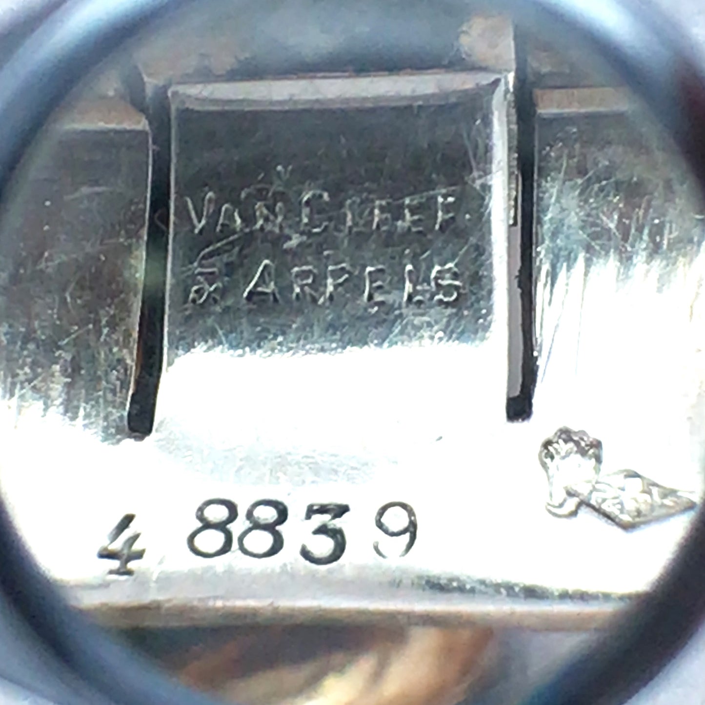 Van Cleef & Arpels, 18K Gold Enamel Coral Diamond Jester Brooch VCA