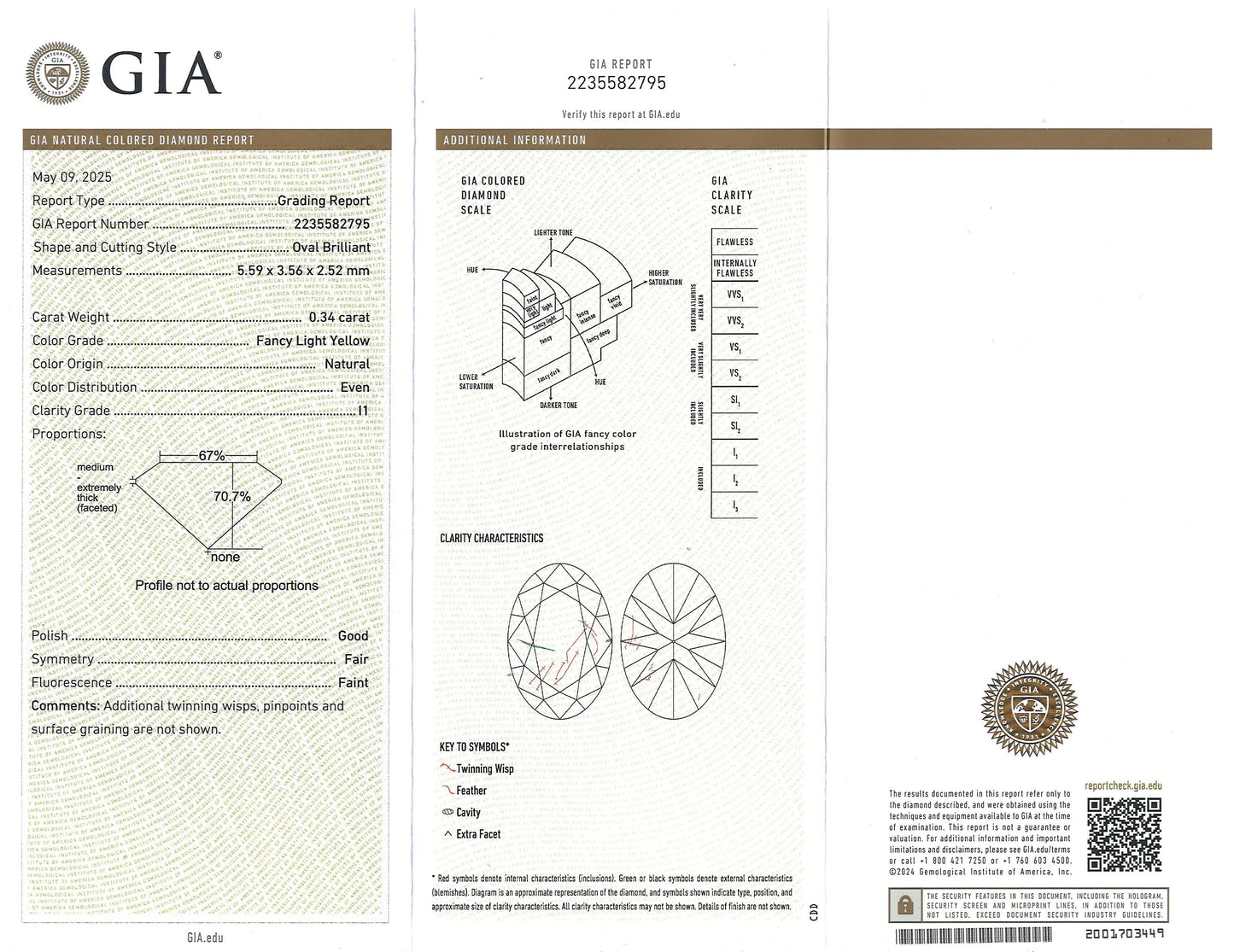 Platinum Yellow Diamond Circle Brooch, GIA Lueur Jewelry