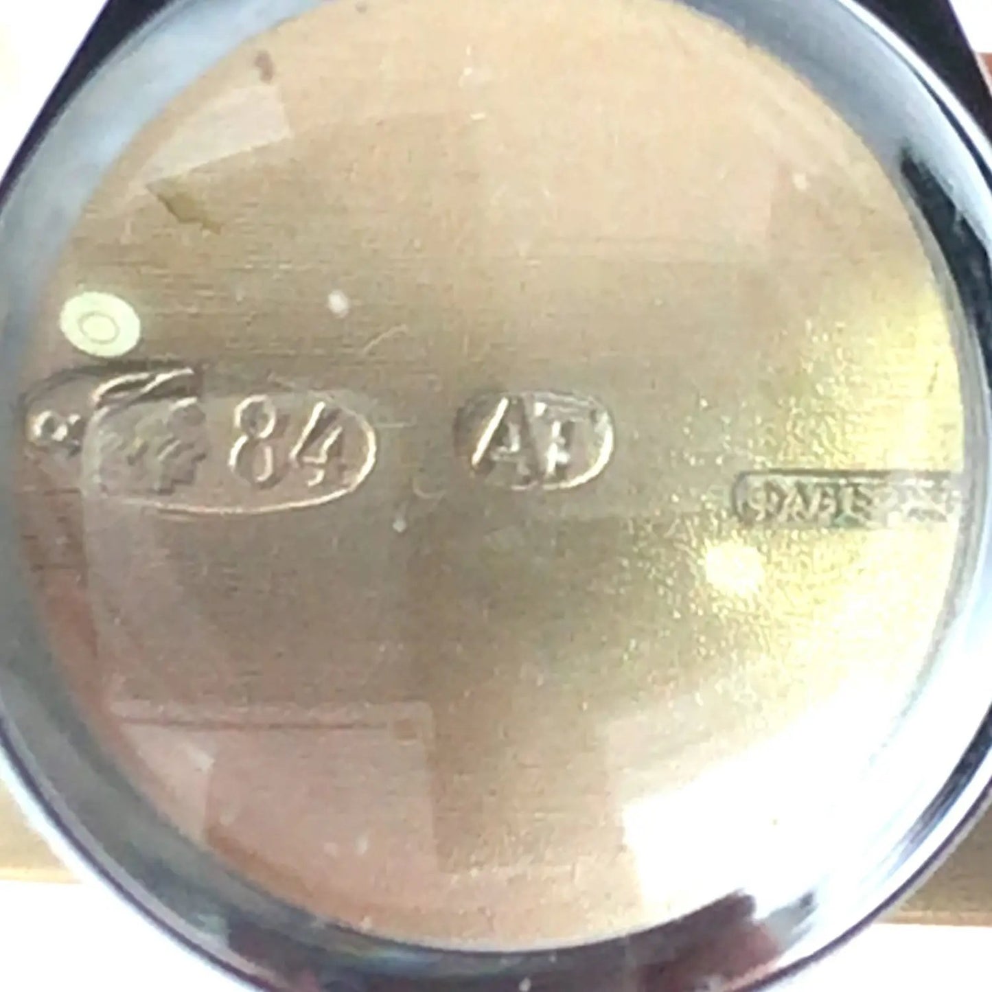 Faberge, Gold Guilloche Letter Opener with an Owl Faberge