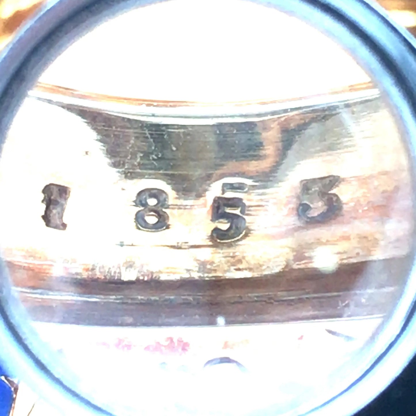 Gold Blue Guilloche Box Lueur Jewelry