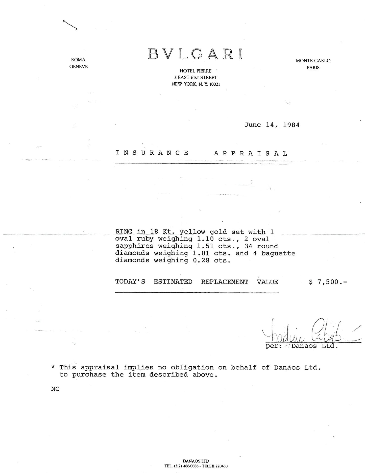 Bvlgari, 18K Gold Ruby Sapphire Diamond Ring, AGL Bvlgari