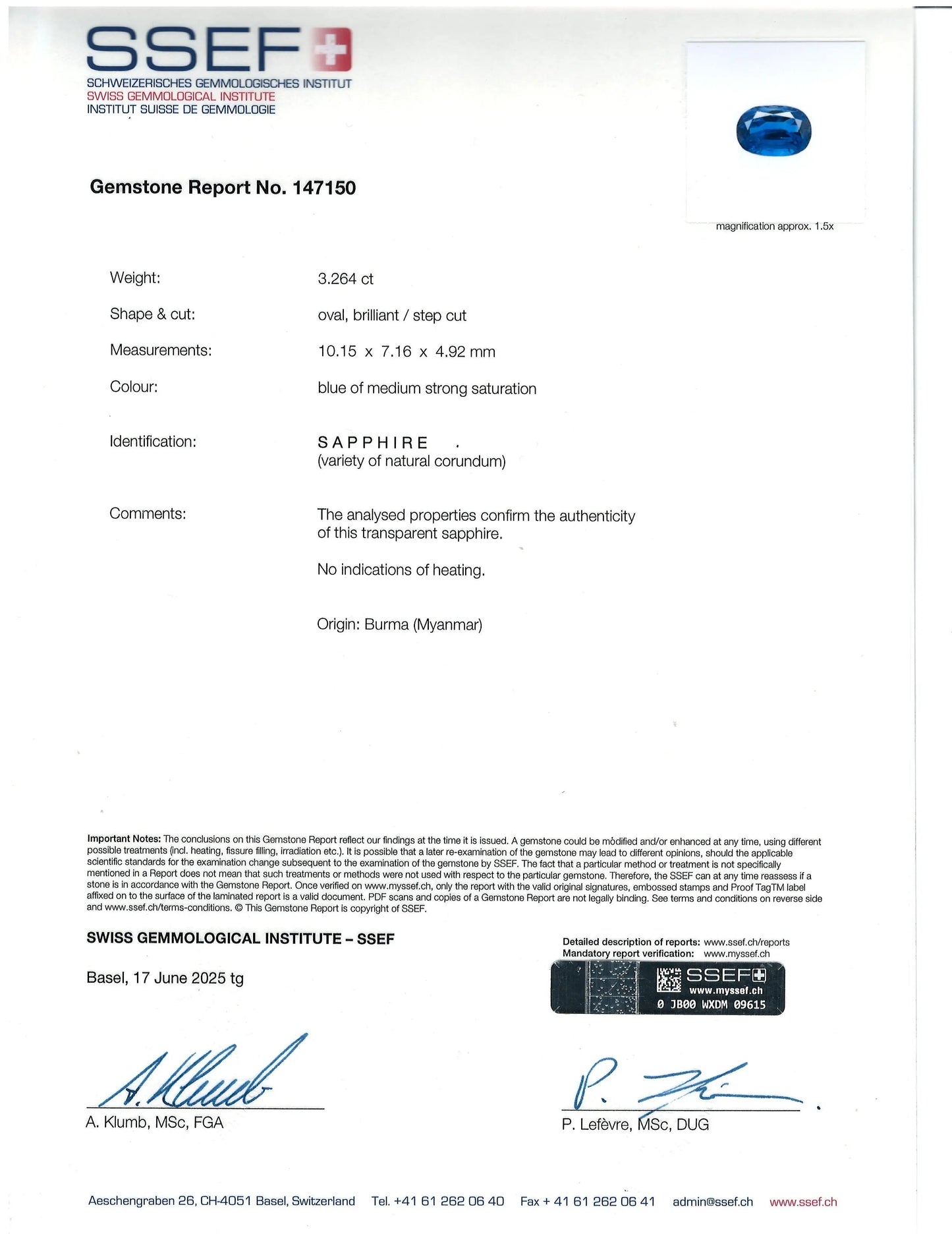 Bvlgari, Sapphire Turquoise Diamond Ring, SSEF Bvlgari