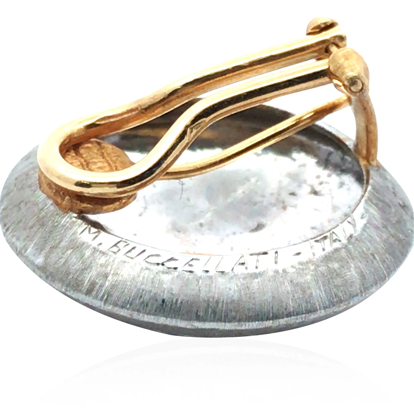 Buccellati, Two-color 18K Gold Button Earclips Buccellati