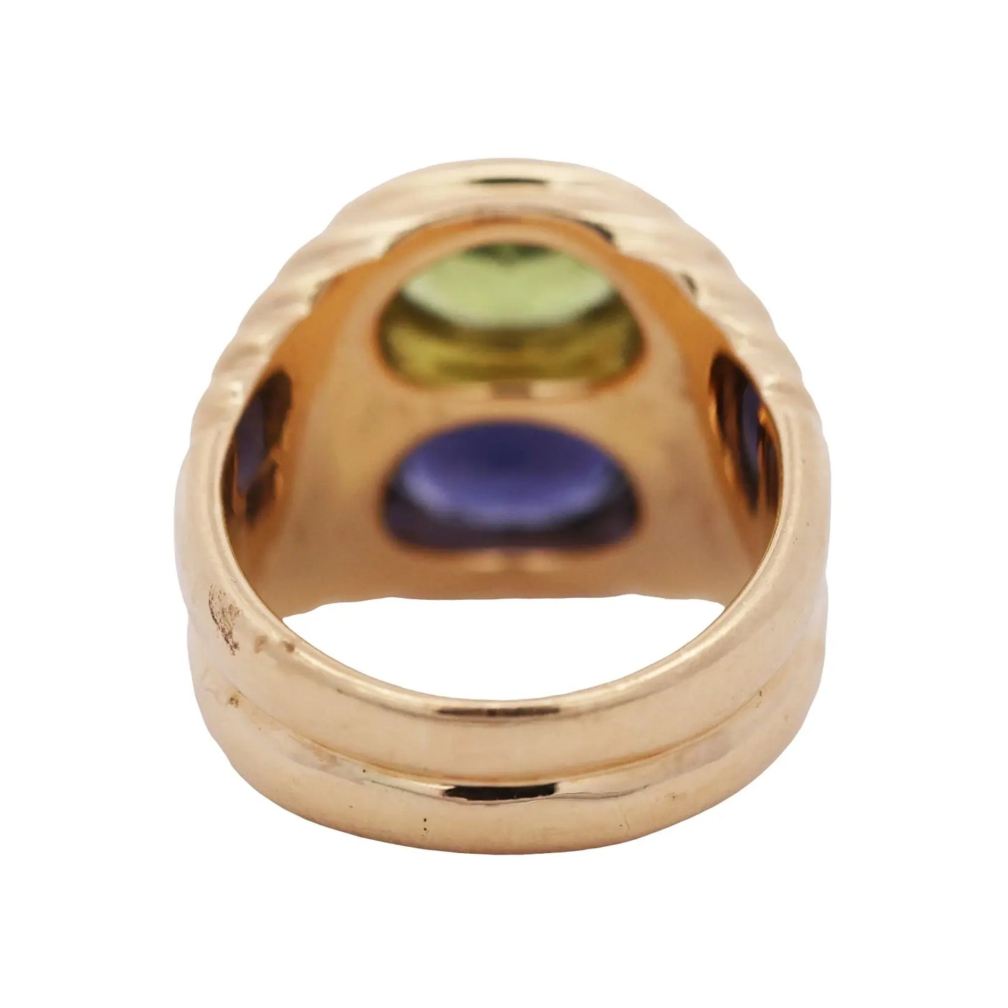 Bvlgari, 18K Gold Peridot Iolite "Doppio" Ring Bvlgari