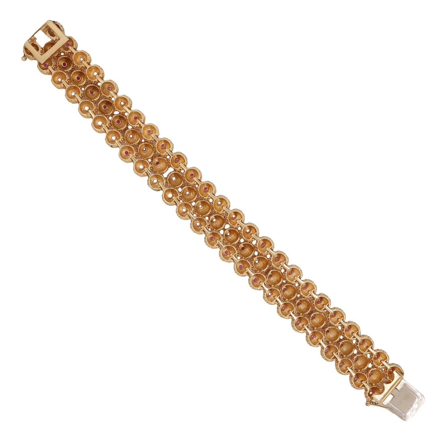 Tiffany, 18K Gold Ruby Diamond Cactus Bracelet