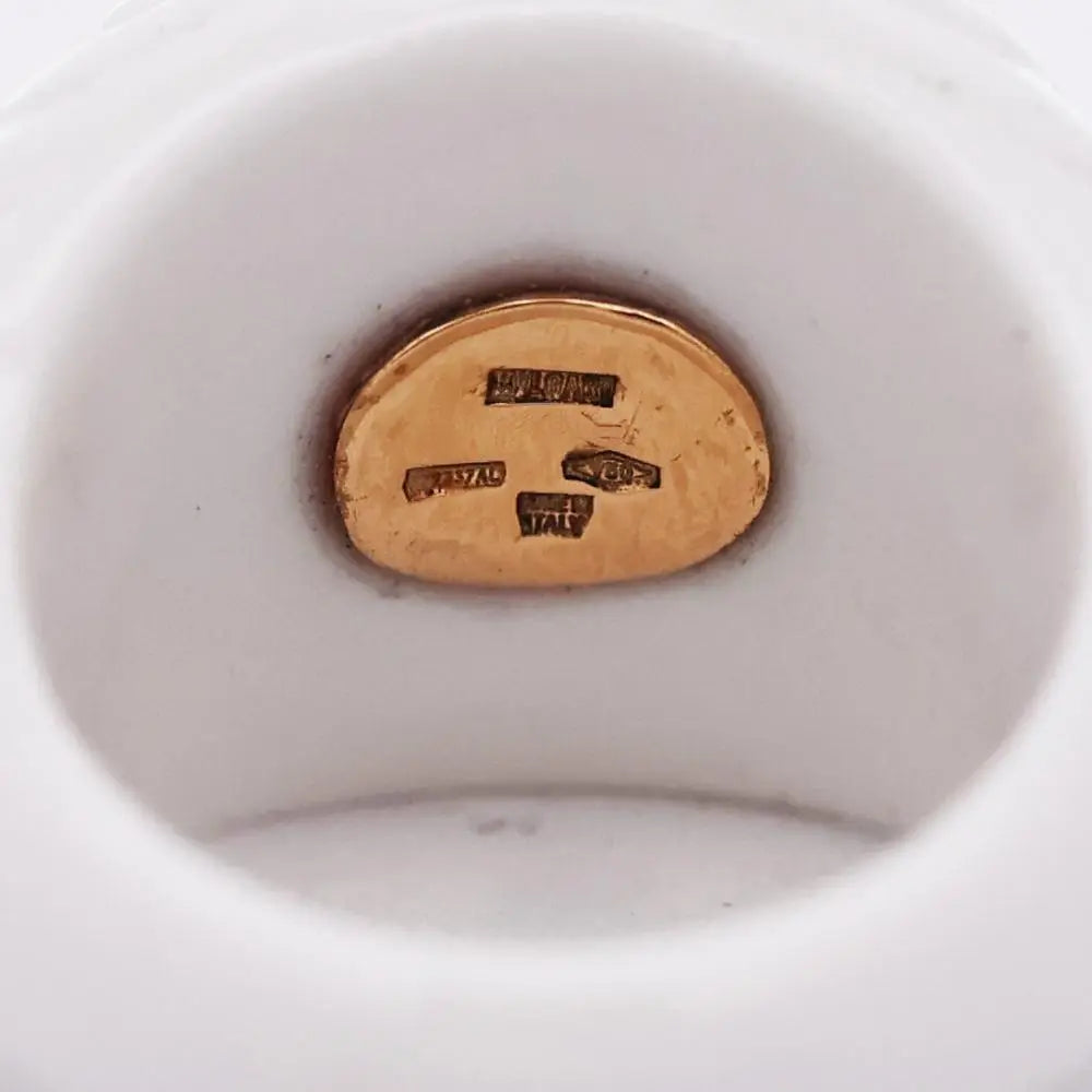 Bvlgari, 18K Gold Topaz Ceramic Ring