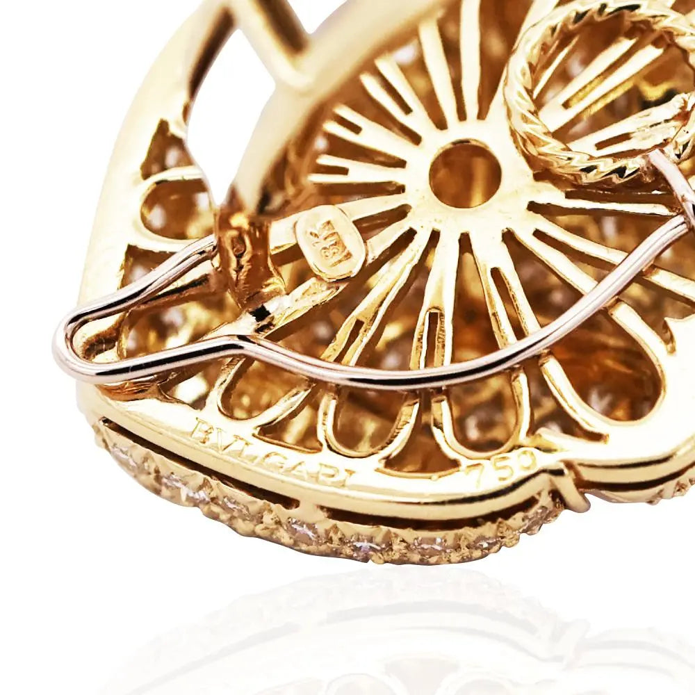 Bvlgari, 18K Gold Diamond Earrings
