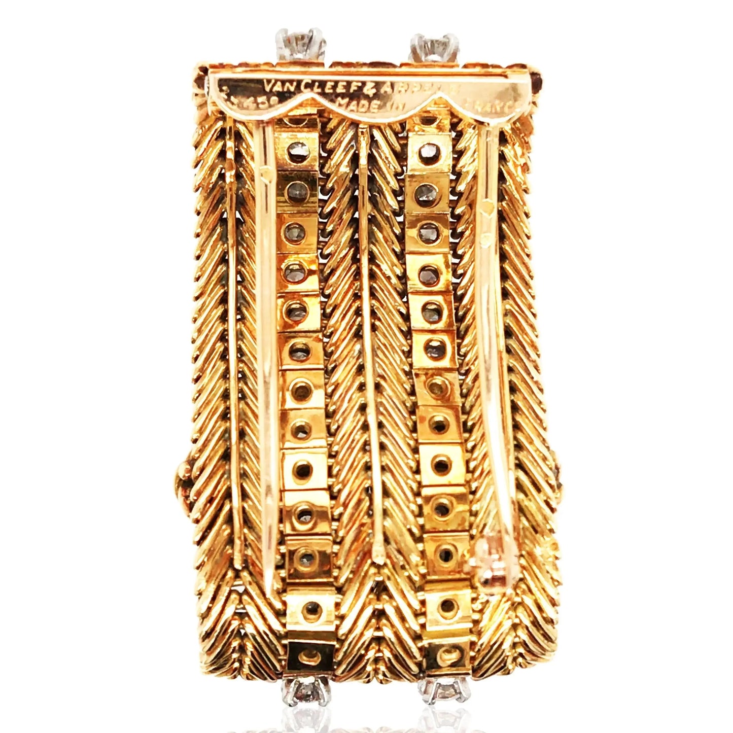 Van Cleef & Arpels, 18K Gold Diamond Brooch
