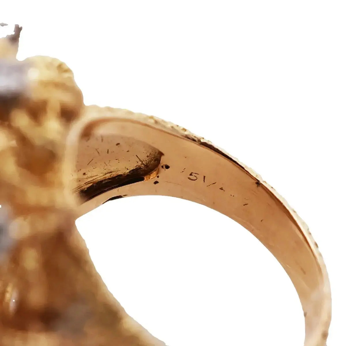 Van Cleef & Arpels, Platinum 18K Gold Diamond Dome Ring