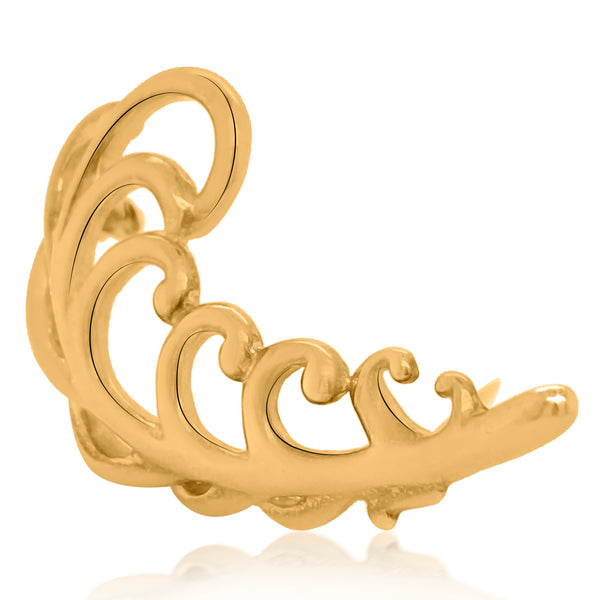 Tiffany, 18K Gold Feather Brooch - Lueur Jewelry