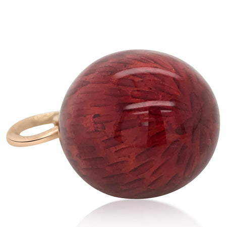 Faberge, Red Enamel Egg - Lueur Jewelry