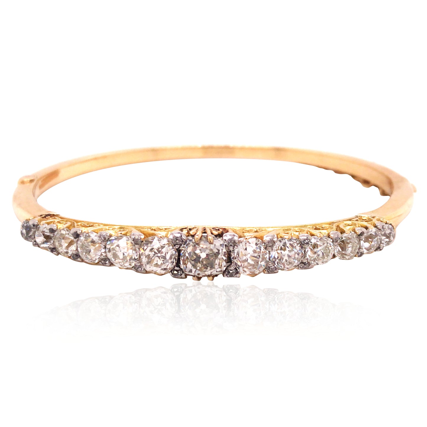 Victorian Gold Diamond Bangle