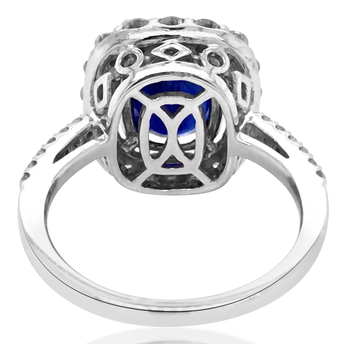 14K Gold Ceylon no-heat 4.94ct Sapphire Diamond Ring, AGL