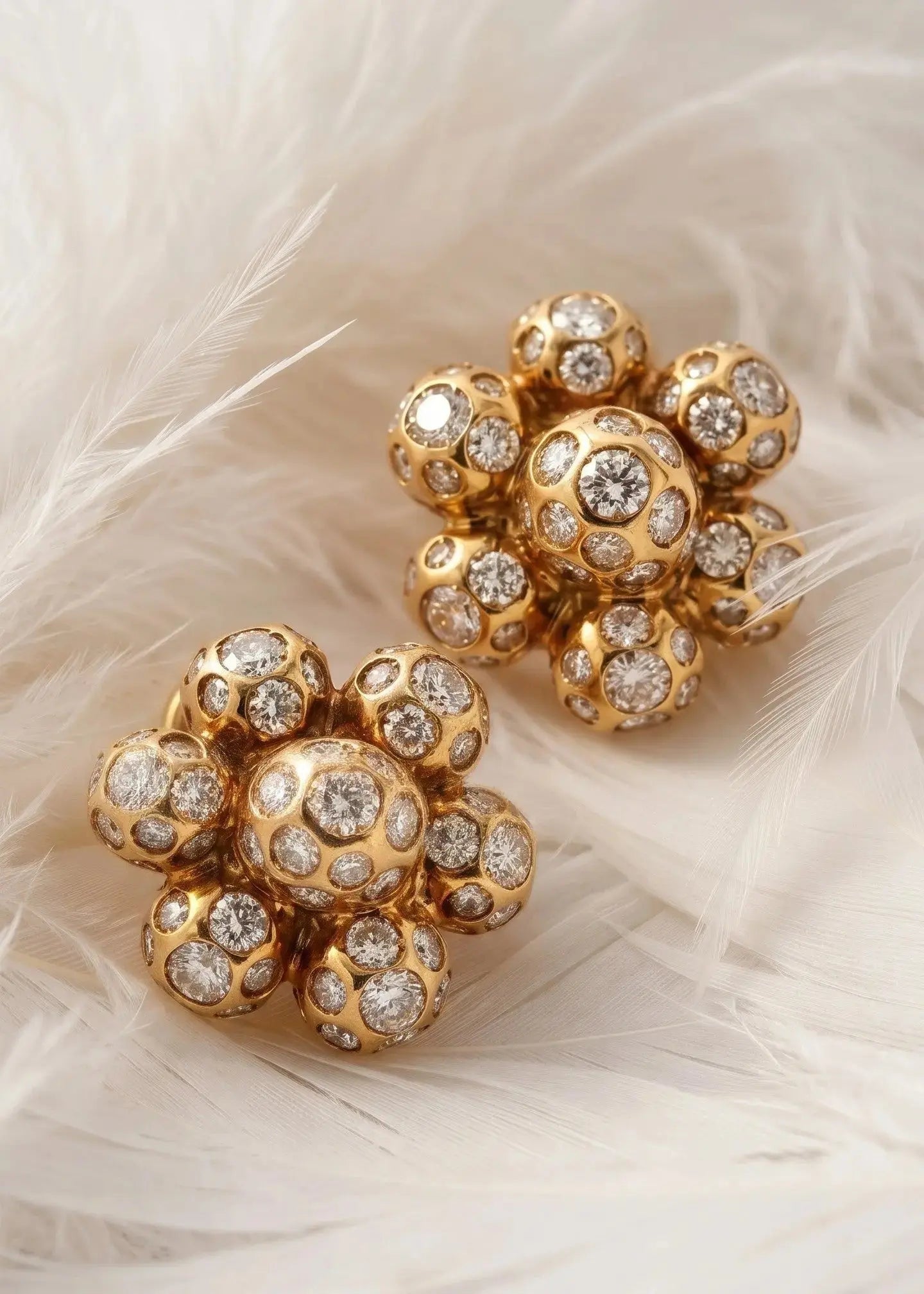 18K Gold Diamond Earrings