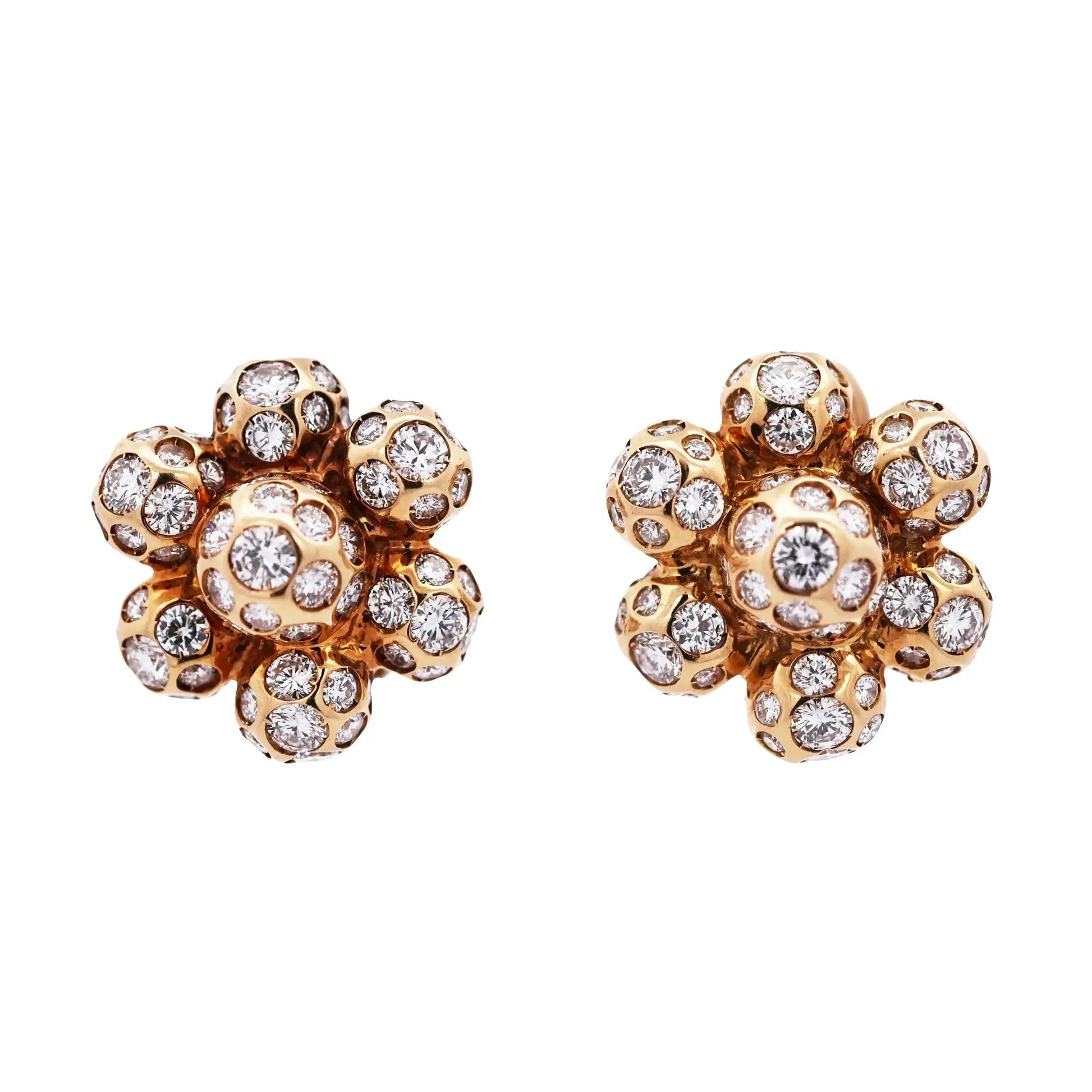 18K Gold Diamond Earrings