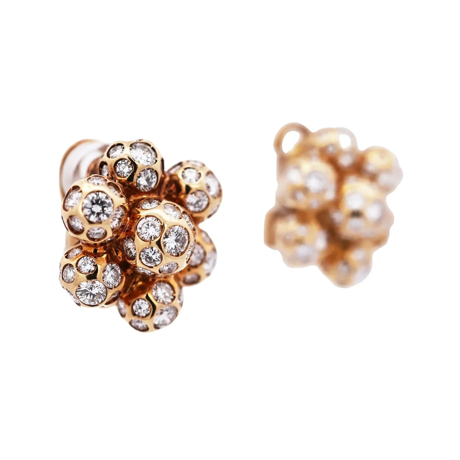 18K Gold Diamond Earrings