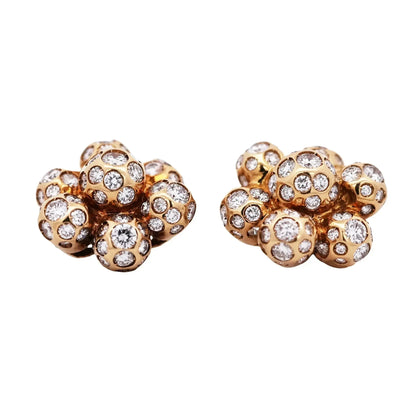 18K Gold Diamond Earrings