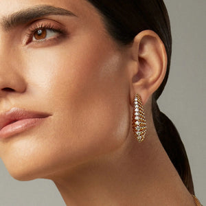 Ferri Firenze, 18K Gold Diamond Earrings
