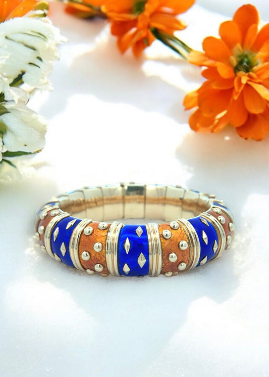 Tiffany Schlumberger, 18K Gold Enamel Bangle