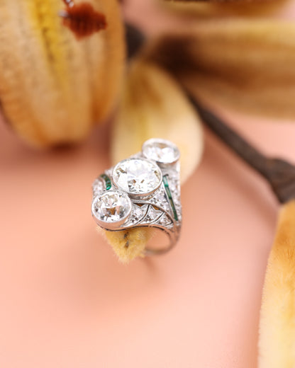 Edwardian Three Diamond Ring