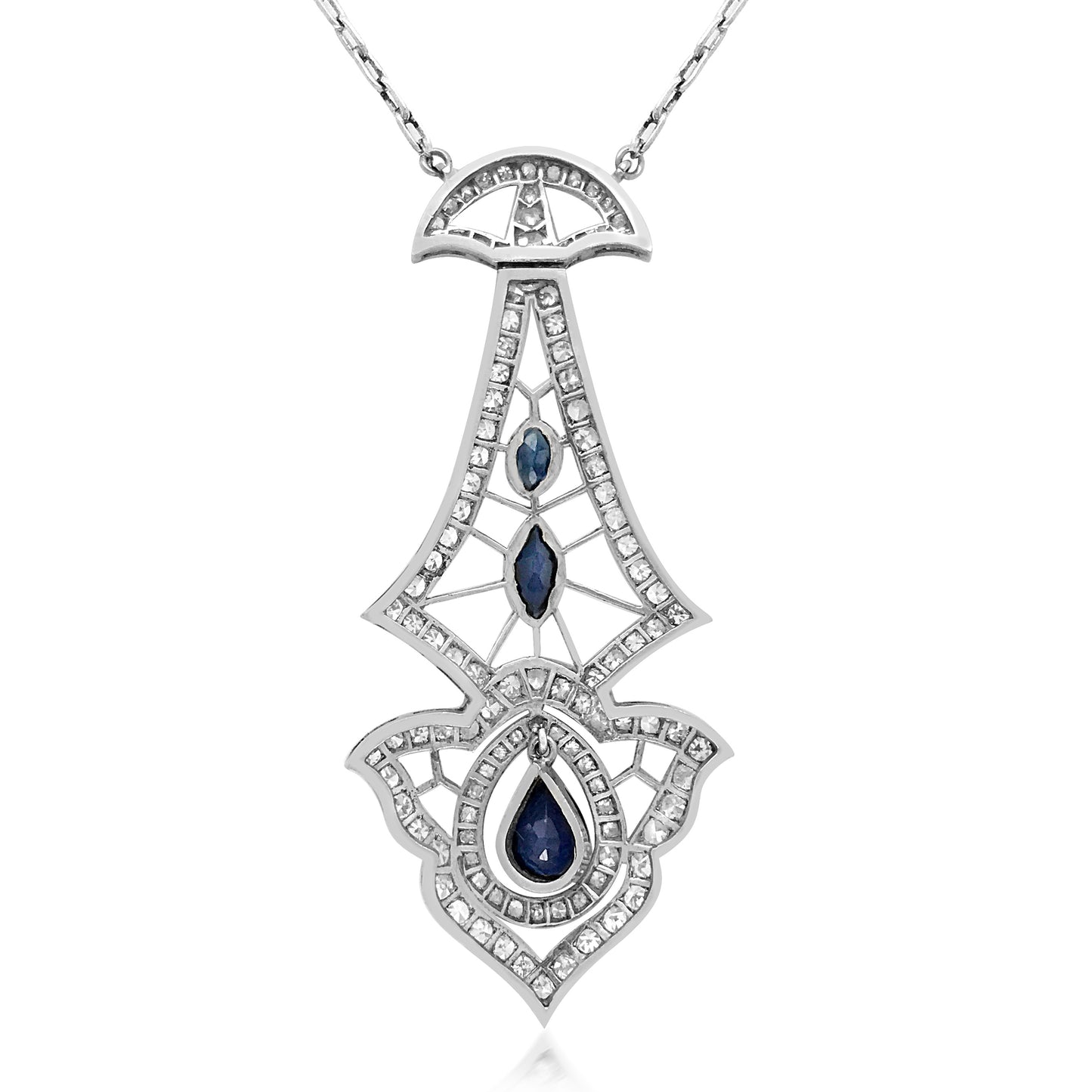 Diamond Sapphire Pendant