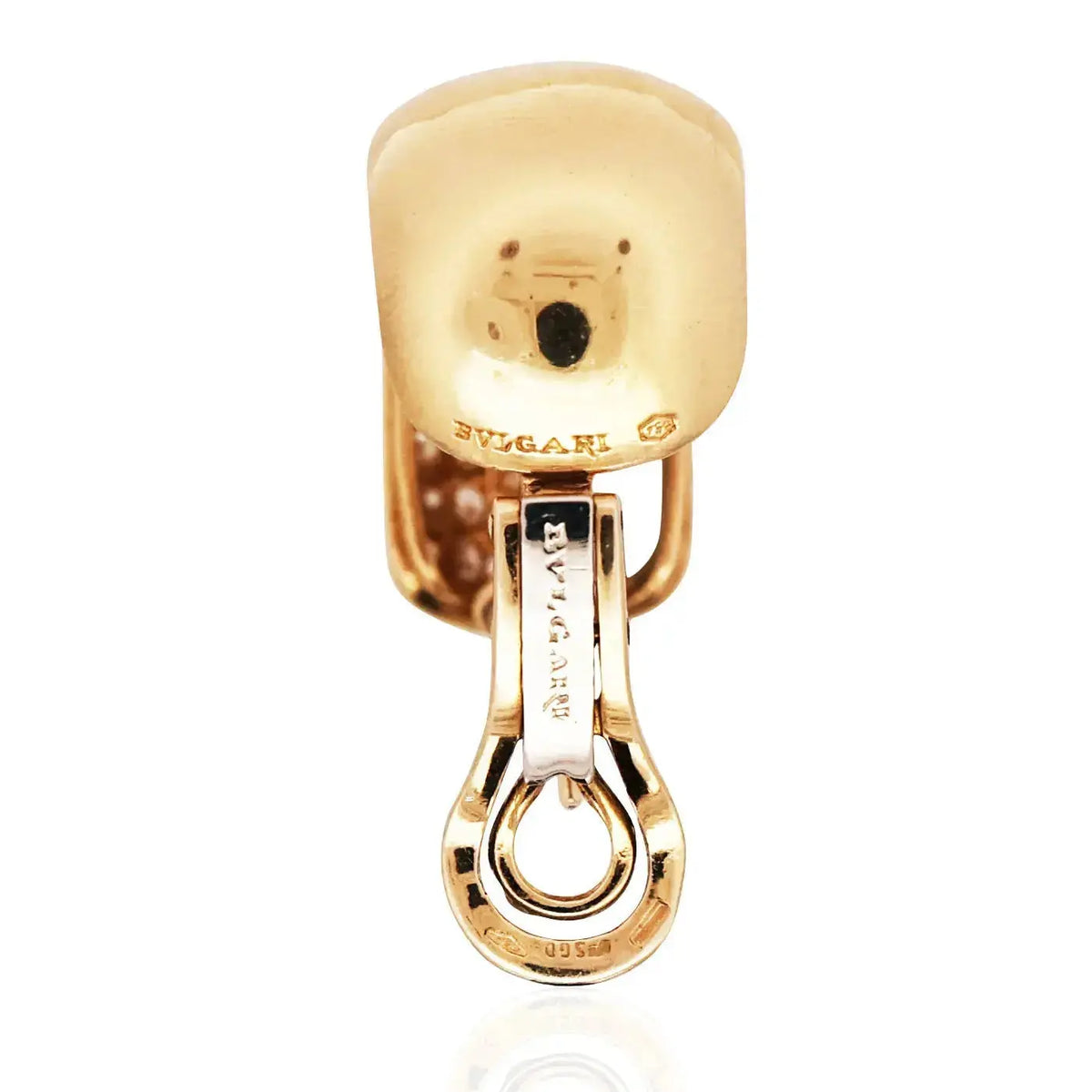 Bvlgari, 18K Gold Mother-of-Pearl Diamond Earrings