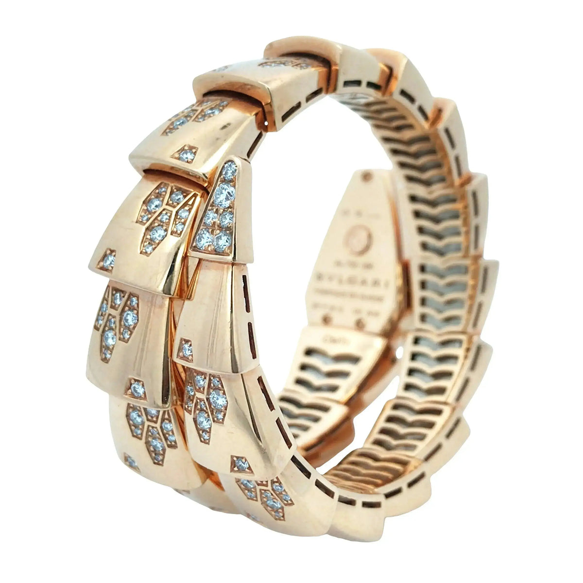 Bvlgari, 18K Gold Mother-of-Pearl Serpenti Quartz Wristwatch