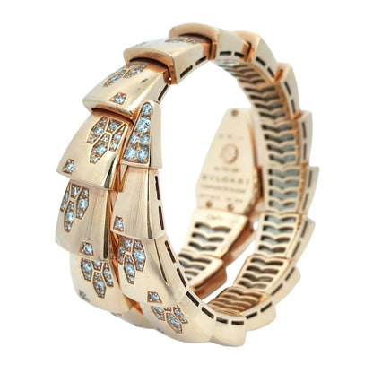 Bvlgari, 18K Gold Mother-of-Pearl Serpenti Quartz Wristwatch