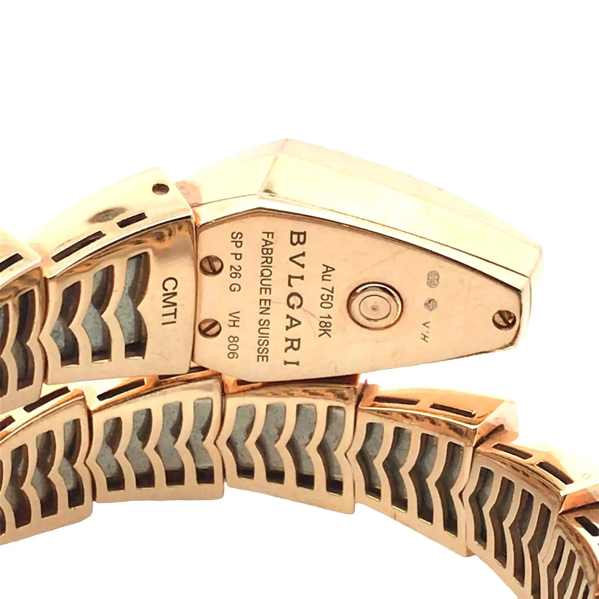Bvlgari, 18K Gold Mother-of-Pearl Serpenti Quartz Wristwatch