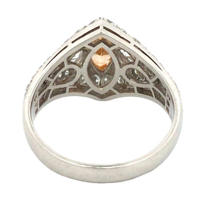Bvlgari, Platinum Fancy Vivid Yellow Orange Diamond Ring, GIA