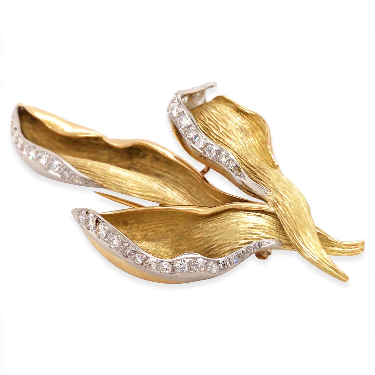 Chaumet, 18K Gold Diamond Brooch