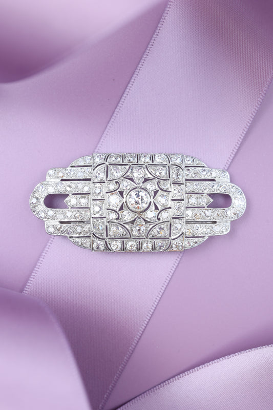 Art Deco Diamond Brooch